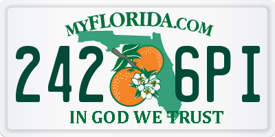 FL license plate 2426PI