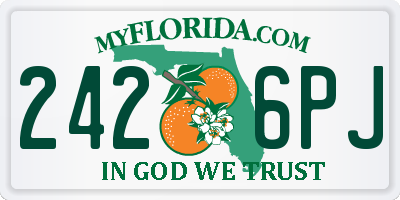 FL license plate 2426PJ