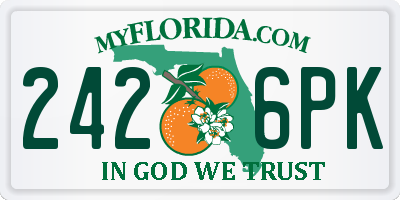 FL license plate 2426PK
