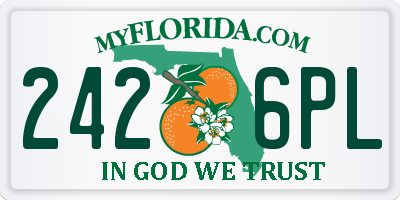 FL license plate 2426PL
