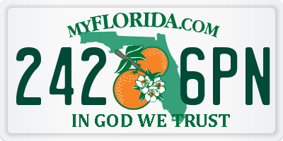 FL license plate 2426PN