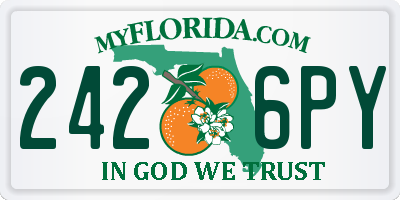 FL license plate 2426PY