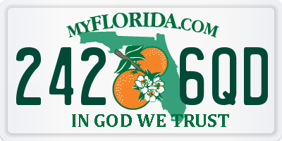 FL license plate 2426QD