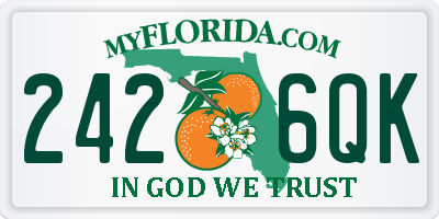 FL license plate 2426QK
