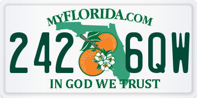 FL license plate 2426QW