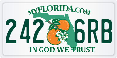 FL license plate 2426RB