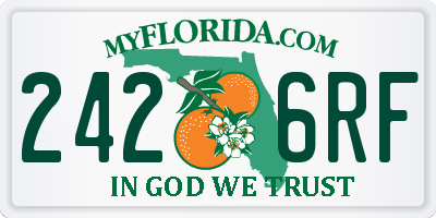 FL license plate 2426RF