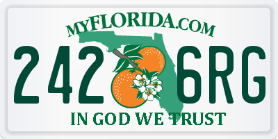 FL license plate 2426RG