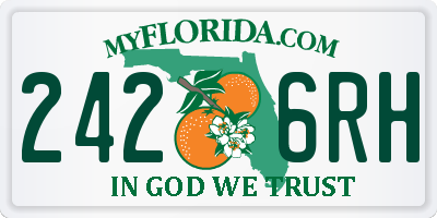 FL license plate 2426RH