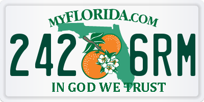 FL license plate 2426RM