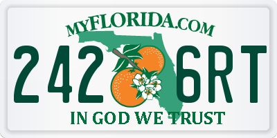 FL license plate 2426RT