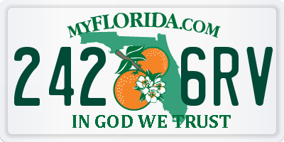 FL license plate 2426RV