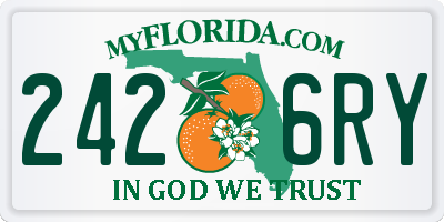 FL license plate 2426RY