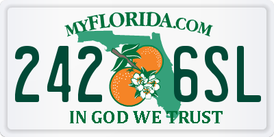FL license plate 2426SL