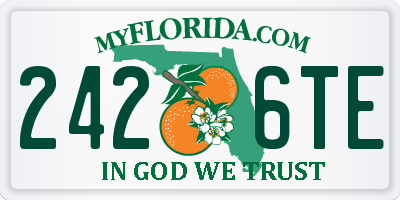 FL license plate 2426TE