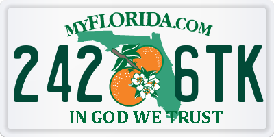 FL license plate 2426TK