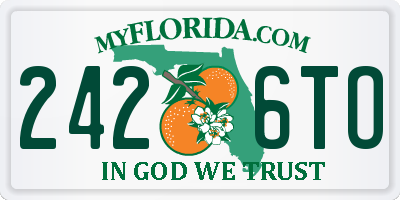 FL license plate 2426TO