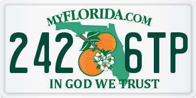 FL license plate 2426TP