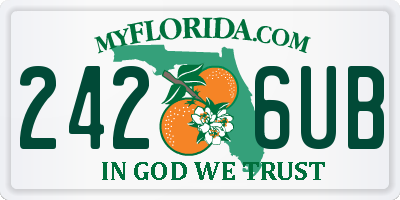 FL license plate 2426UB