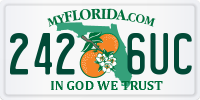 FL license plate 2426UC