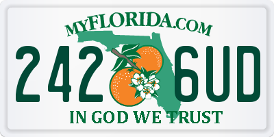 FL license plate 2426UD