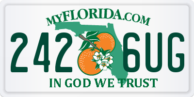 FL license plate 2426UG