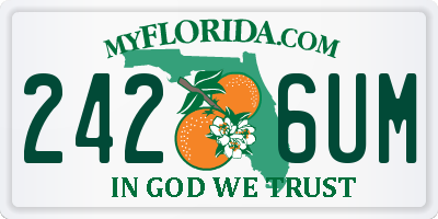 FL license plate 2426UM