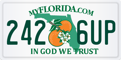 FL license plate 2426UP