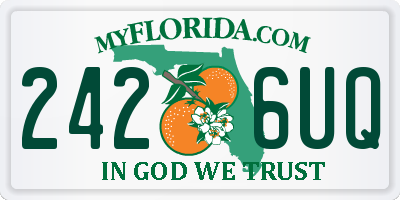 FL license plate 2426UQ