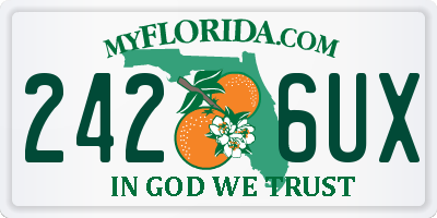FL license plate 2426UX
