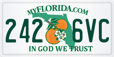 FL license plate 2426VC