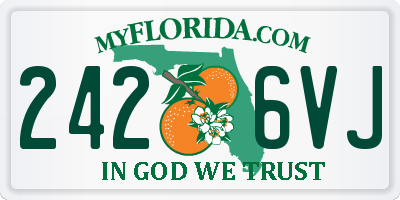 FL license plate 2426VJ