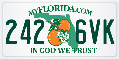 FL license plate 2426VK