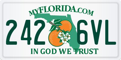 FL license plate 2426VL