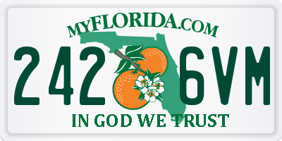 FL license plate 2426VM