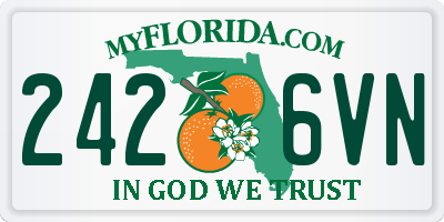 FL license plate 2426VN