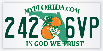 FL license plate 2426VP