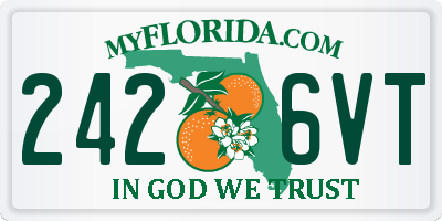 FL license plate 2426VT