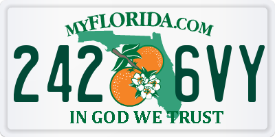 FL license plate 2426VY