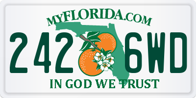 FL license plate 2426WD