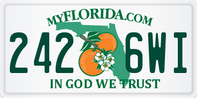 FL license plate 2426WI