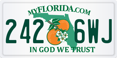 FL license plate 2426WJ