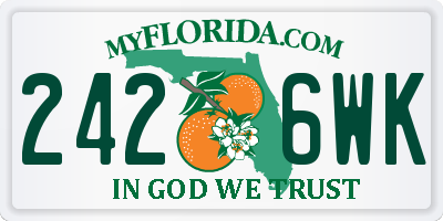 FL license plate 2426WK