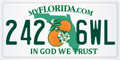 FL license plate 2426WL