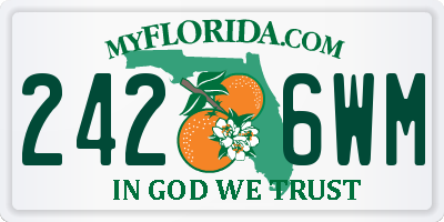 FL license plate 2426WM
