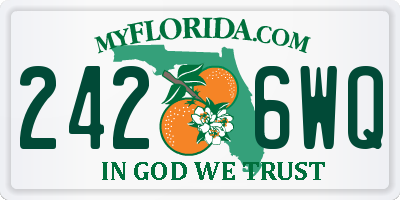 FL license plate 2426WQ