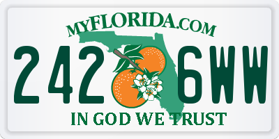 FL license plate 2426WW