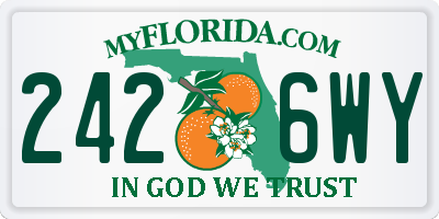 FL license plate 2426WY