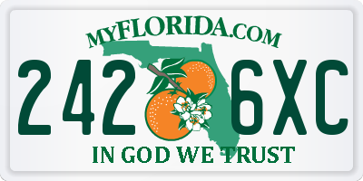 FL license plate 2426XC
