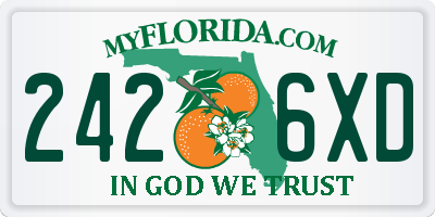 FL license plate 2426XD
